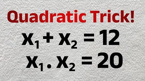 Solve Quadratic Equations in Seconds Using This Simple Trick!
