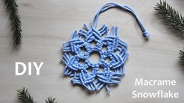 DIY Macrame Snowflake Tutorial | DIY Snowflake | Christmas Decorations | Macrame Christmas Ornaments