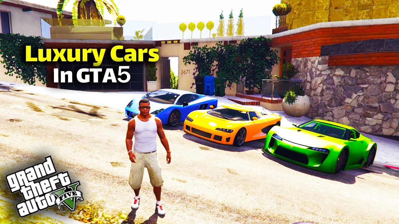 Franklin's Luxury car collection and Finishing House Upgrade | GTA 5 ...