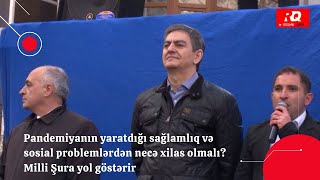 Pandemiyanın yaratdığı sağlamlıq və sosial problemlərdən necə xilas olmalı? Milli Şura yol göstərir