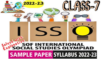 ISSO Social Studies Olympiad Class 7 Sample Paper 2022-23#sof #class7sst #socialstudies #sst #isso
