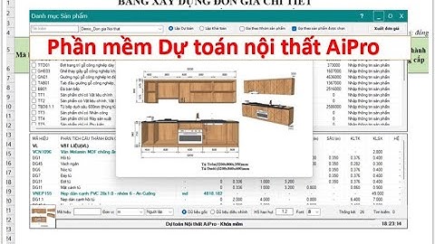 Giới thiệu Phần mềm Dự toán nội thất AIPro