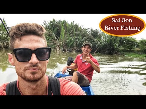 Local Boat Fishing Around The Sai Gon River (HCMC, VIETNAM)