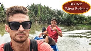 Local Boat Fishing Around The Sai Gon River (HCMC, VIETNAM)