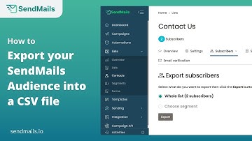 How to Export your SendMails.io Audience Subscriber into a CSV File