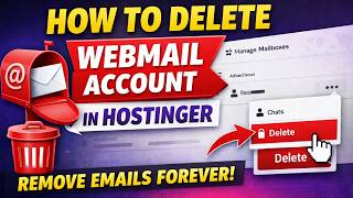 How to delete webmail account in hostinger 2026