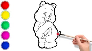 Step-by-Step Tutorial: Drawing and Coloring Cute Tenderheart Bear
