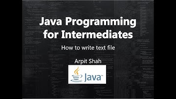 How To Write Text File using Java