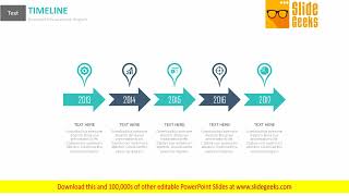 Timeline Linear Arrows Infographic Chart Powerpoint Slides