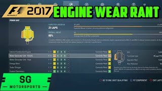 F1 2017 | Engine Wear Rant | Codemasters fix your game! | Review PS4