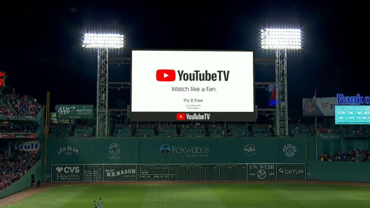 youtube tv and mlb