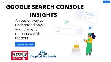 New improve your content with search console insights |  google search console | Digital Rakesh