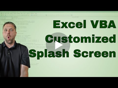 EverydayVBA Challenge Solution: Splash Screen @EverydayVBAExcelTraining