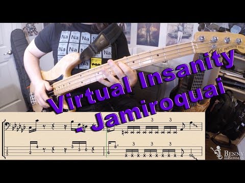 jamiroquai---virtual-insanity-[bass-cover]---with-notation-and-tabs