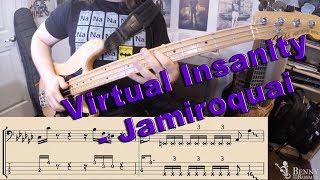 Jamiroquai - Virtual Insanity [BASS COVER] - with notation and tabs chords