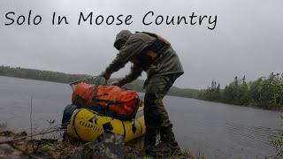 Solo Overnight Packrafting Trip in Moose Country! Heavy Rain!