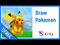 Krita | Draw Pikachu Pokemon (Speed Art)