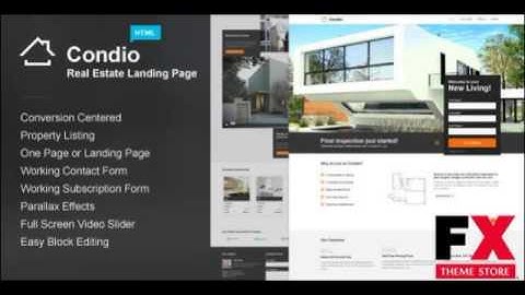 Preview Condio - Real Estate One Page and Landing Page HTML