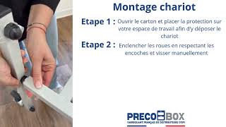 Montage du chariot roulant PRECOBOX – Support mobile pour distributeurs EPI