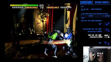 KILLER INSTINCT (1994) : SABREWULF TUTORIAL (Move List)
