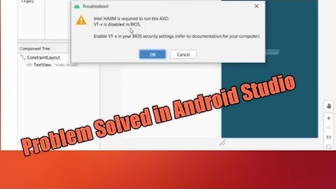 Intel HAXM is required to run this AVD || VT-x is disabled in BIOS || fix this problem || Lenovo