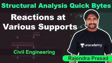 Reactions at Various Supports | Structural Analysis | Civil | Rajendra Prasad