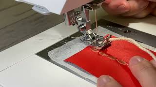 Cosmetic Bag Using The Couchingbraiding Foot