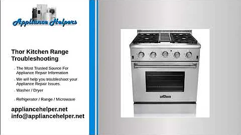 Thor Kitchen Range Troubleshooting