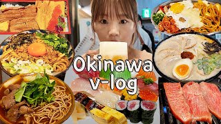 Sub)Mukbang Vlog in Okinawa, Japan- Ramen, Sushi, Soba, Beef, Eel 🍜 Beer, Highball 🍺