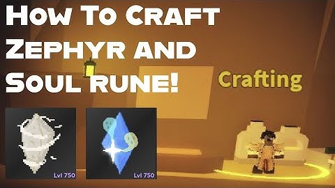 How To Craft ZEPHYR And SOUL Rune! RPG SIM