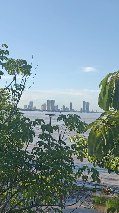 Very tall buildings, taken from the side of Koh Nora.