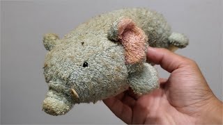 [Washing] I washed an elephant born 15 years ago [Stuffed animal]