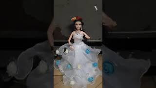 How to make saraswati idol with doll. barbie doll craft. Saraswati puja special.modern saraswati maa