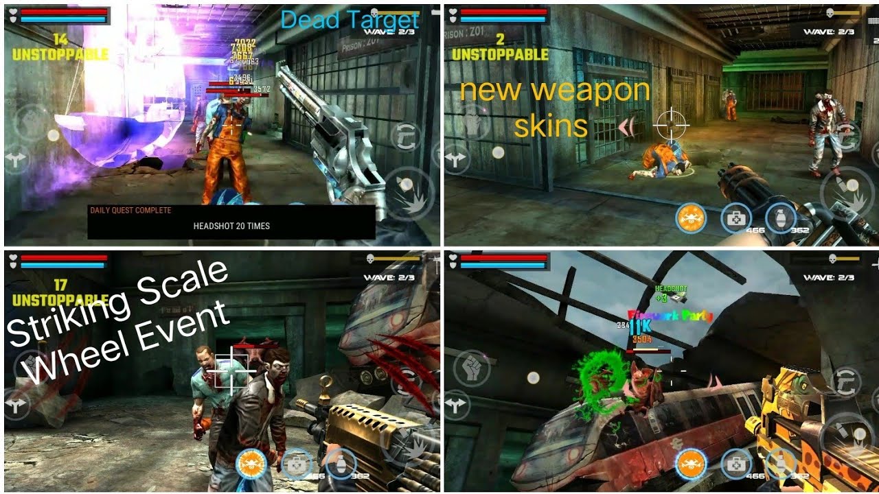 dead Target Zombie striking Scale Wheel Event | new weapon skins event