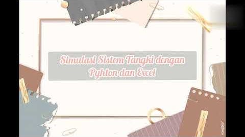 Bagaimana hasil Simulasi ODE untuk Level 1 Sistem Tangki? (Python & Excel)