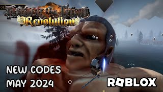 Roblox Attack On Titan Revolution New Codes May 2024