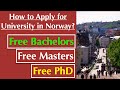 What is Application Process in Norwegian University? |Masters &amp; Bachelors| Study in Norway for Free