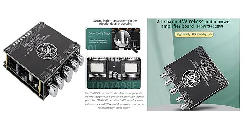 TDA7498E, 160W+160W dual BTL class D audio amplifier