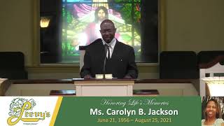 Ms. Carolyn B. Jackson- September 3, 2021- Leevy's Funeral Home Livestream