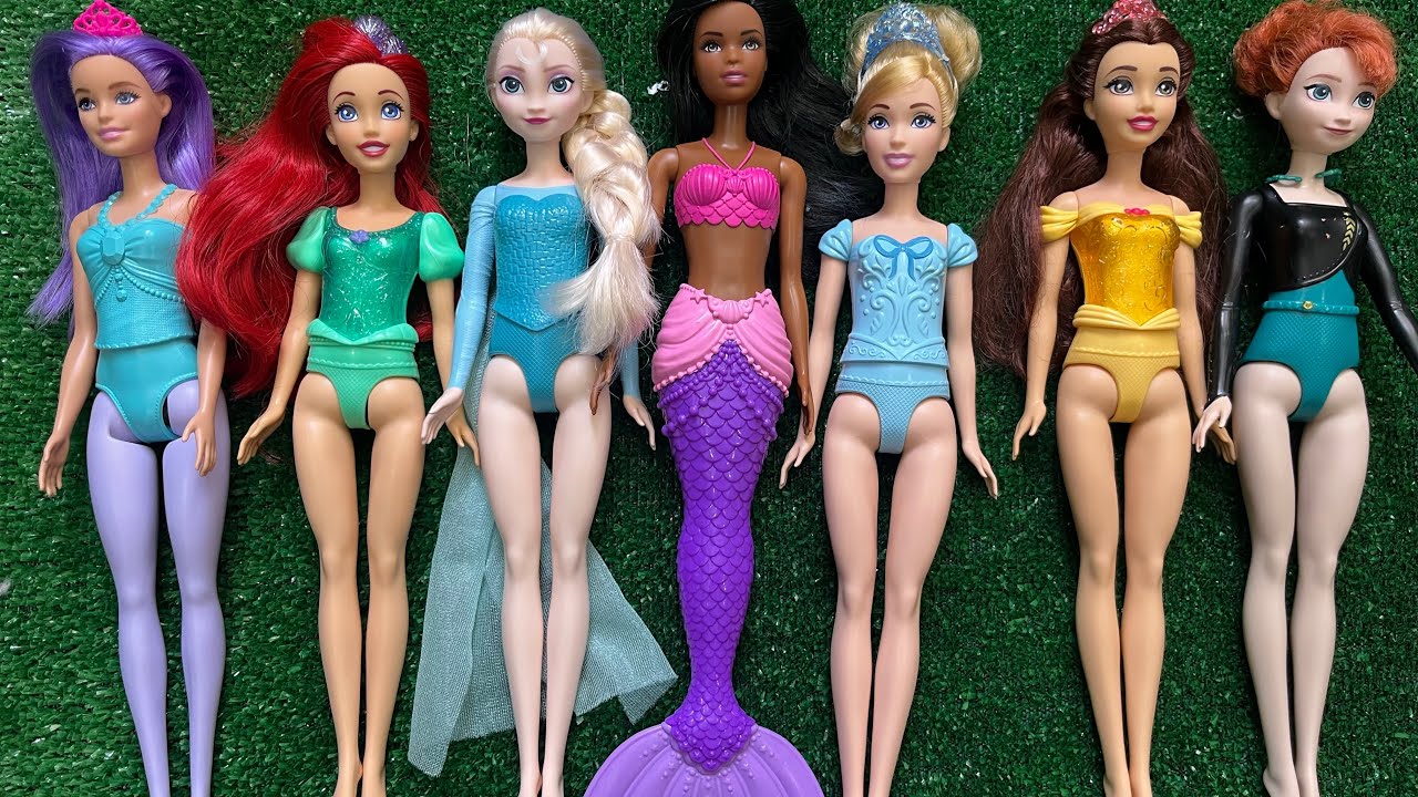 Mattel Disney Princesses Dress up Ariel, Rapunzel, Belle, Tiana, Sindirella, Mulan DIY