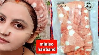 miniso polka dot hairband review| skincare essential for everyday use |Indian youtuber RARA | Amazon