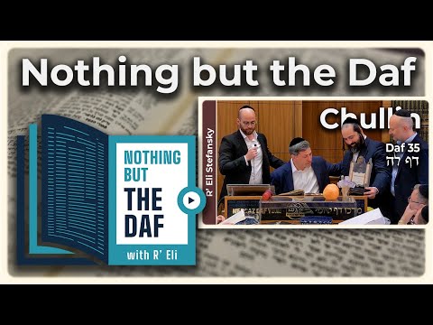 CHAZARAH - Chullin Daf 35 | "Nothing but the Daf" with R' Eli Stefansky