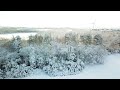 Annfield Plain park and Greencroft area in the snow by drone.