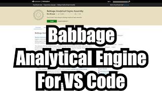 Babbage Analytical Engine Assembly Extension for Visual Studio Code Demonstration