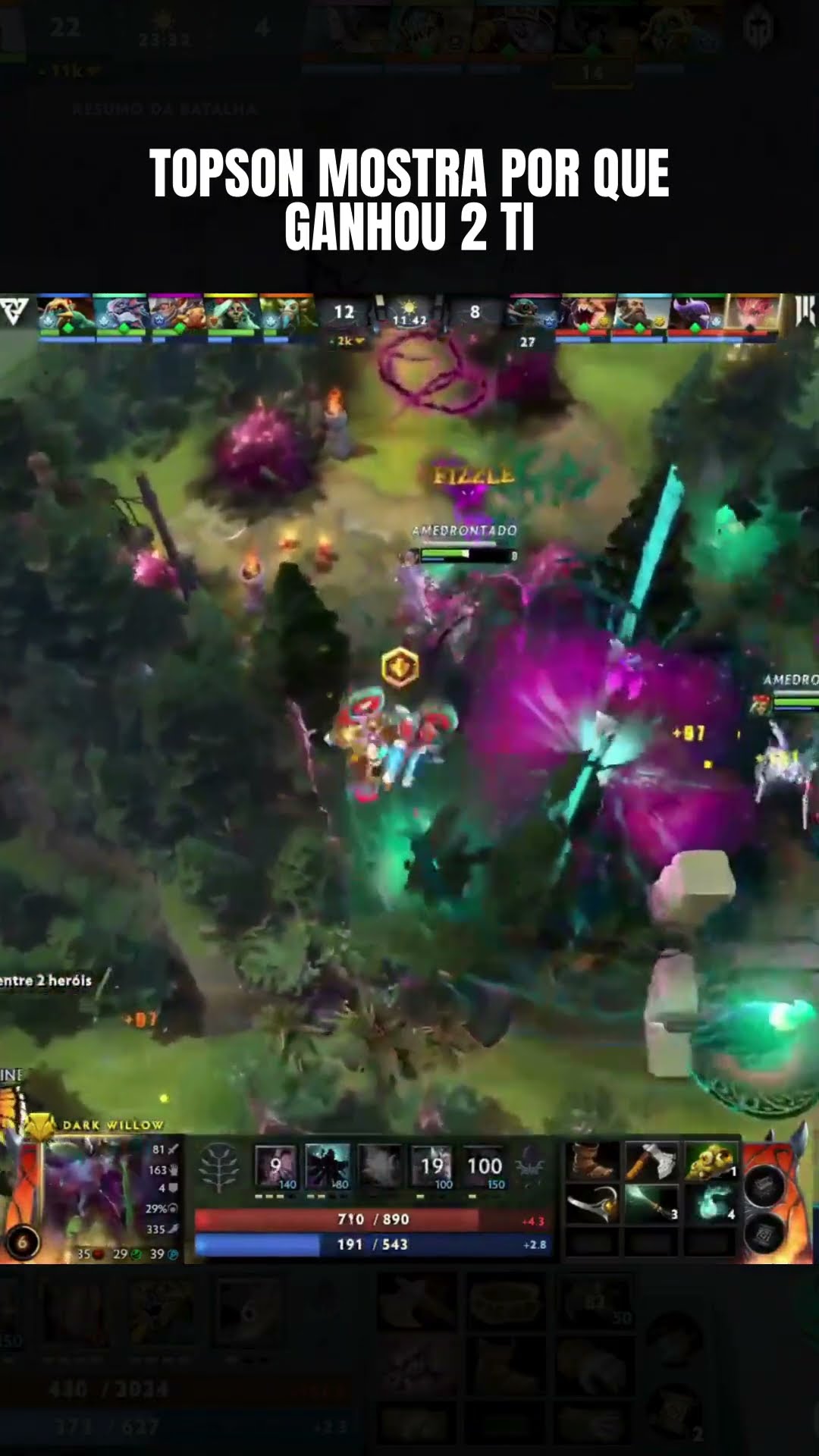Topson mostrando por que ganhou 2 TI!