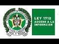 Ley 1712 Acceso a la Informacion Publica | Clase en vivo | Preparacion Subintendente