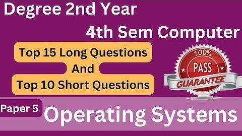 Degree 4th sem computer paper 5 imp questions for all AP Universities *Operating Systems* #bsc