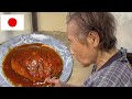 What 93 y/o Grandma Kinoe Cooks for Dinner | Homemade Japanese Hamburger Steak
