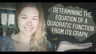 Determining the equation of a quadratic function from its graph (factored form)
