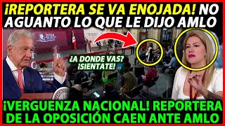 ¡REPORTERA DE AGENCIA INTERNACIONAL SE VA ENOJADA DE LA MAÑANERA! NO AGUANTÓ LO QUE LE DIJO AMLO